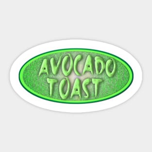 Avocado Toast Love Vintage Style Fun Logo Sticker